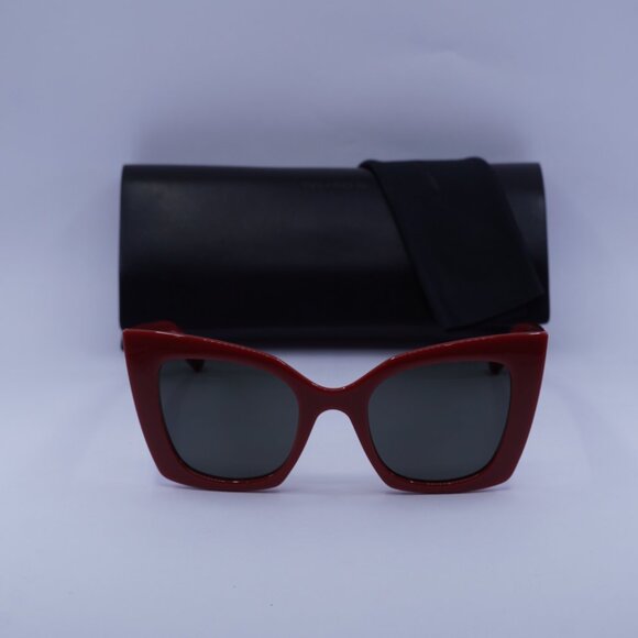 Saint Laurent SL552 010 Cat Eye Sunglasses - Red/Grey - Picture 3 of 11